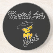 Martial Arts Chick #4 Zandsteen Onderzetter (Voorkant)