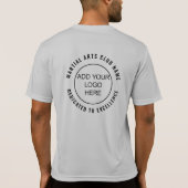 Martial Arts Club Logo Front Achternaam Motto T-shirt (Achterkant)