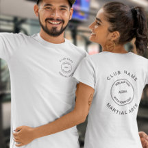 Martial Arts Club Name Logo voor en achter