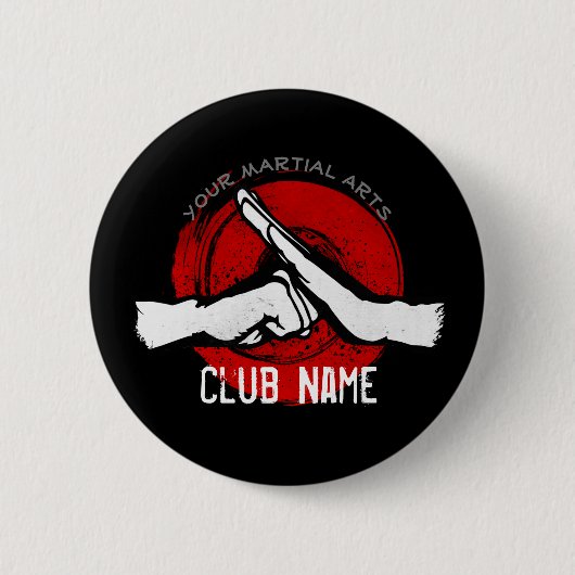 Martial Arts Club Ronde Button 5,7 Cm (Voorkant)