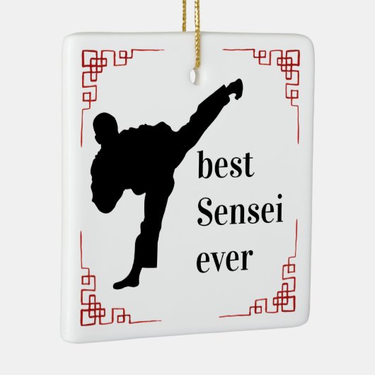 Martial Arts Coach | Beste Sensei Ever Keramisch Ornament (Rechts)