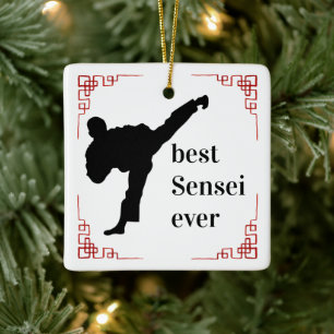 Martial Arts Coach   Beste Sensei Ever Keramisch Ornament