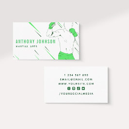 Martial Arts Coach Boxing Fighting Combat Sports Visitekaartje