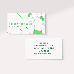 Martial Arts Coach Boxing Fighting Combat Sports Visitekaartje