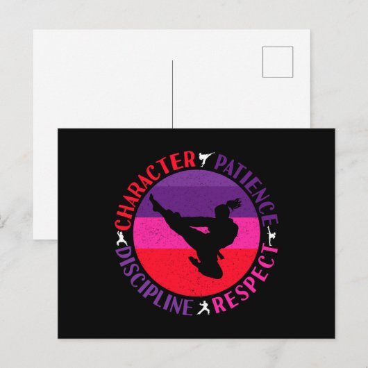 Martial Arts Core Values - Karate Briefkaart (Voorkant / Achterkant)