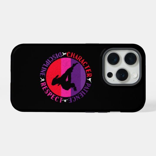 Martial Arts Core Values - Karate iPhone Hoesje (Achterkant horizontaal)