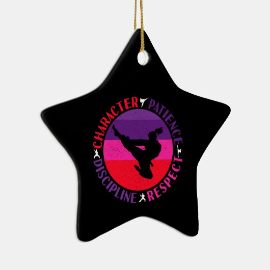 Martial Arts Core Values - Karate Keramisch Ornament (Rechts)