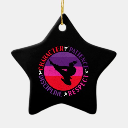 Martial Arts Core Values - Karate Keramisch Ornament (Voorkant)
