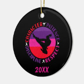 Martial Arts Core Values - Karate Keramisch Ornament (Links)