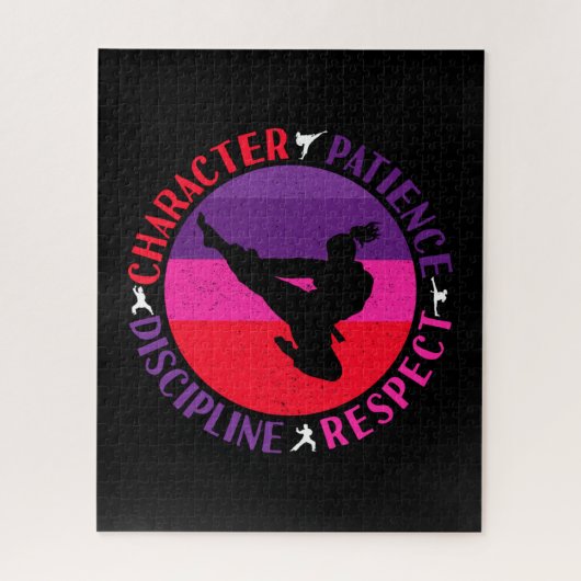 Martial Arts Core Values - Karate Legpuzzel (Verticaal)