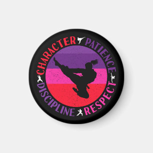 Martial Arts Core Values - Karate Magneet