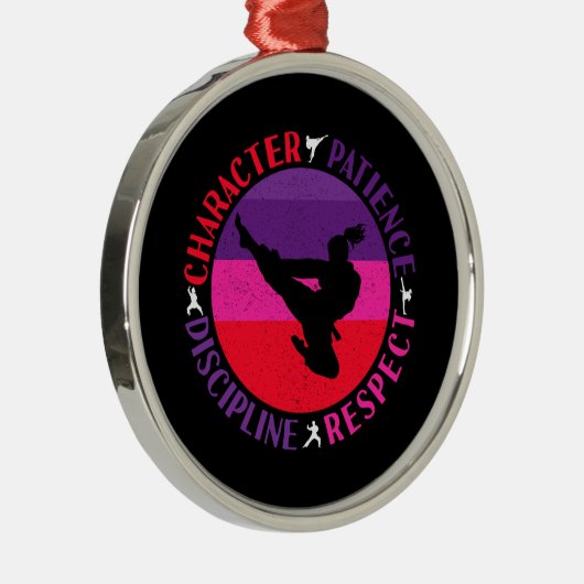 Martial Arts Core Values - Karate Metalen Ornament (Rechts)