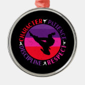 Martial Arts Core Values - Karate Metalen Ornament (Voorkant)
