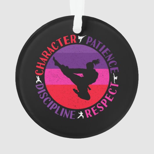 Martial Arts Core Values - Karate Ornament (achterkant)