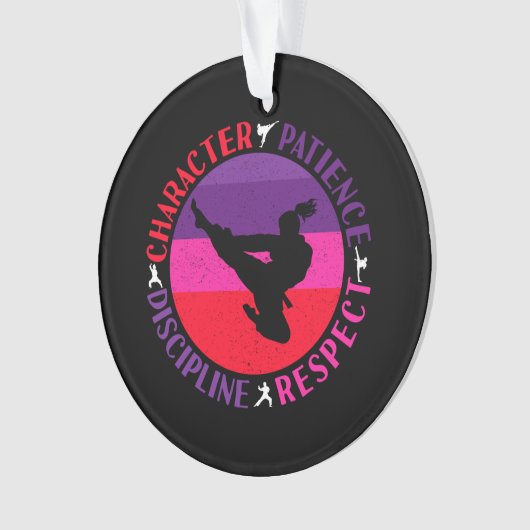 Martial Arts Core Values - Karate Ornament (voorkant)