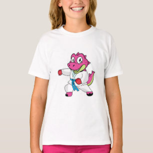 Martial Arts Dinosaur Girl T-shirt