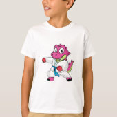 Martial Arts Dinosaur Girl T-shirt (Voorkant)