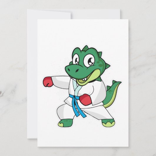 Martial Arts Dinosaur Kaart (Voorkant)