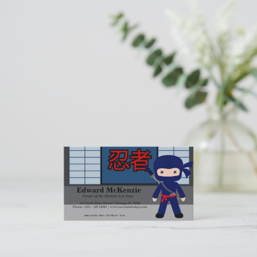 Martial Arts Doju Visitekaartje (Staand voorkant)