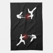 Martial Arts Energy Silhouette Theedoek (Verticaal)