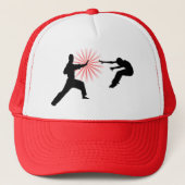 Martial Arts Energy Silhouette Trucker Pet (Voorkant)