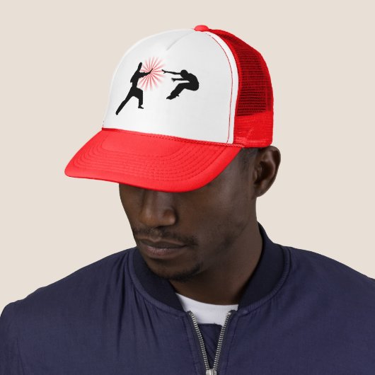 Martial Arts Energy Silhouette Trucker Pet (In situ)