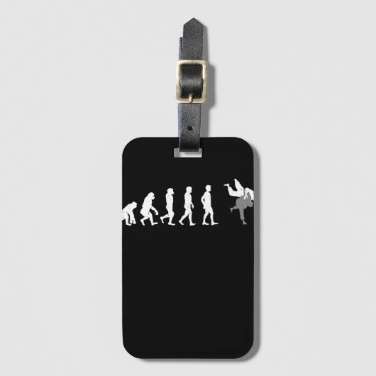 Martial Arts Evolution of Man Funny MMA Fight Bagagelabel (Voorkant (verticaal))