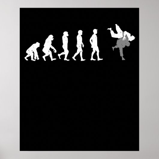 Martial Arts Evolution of Man Funny MMA Fight Poster (Voorkant)