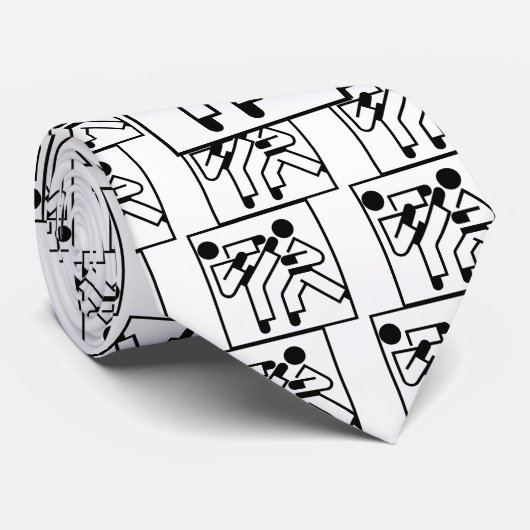 Martial Arts Figures Stropdas (Opgerold)