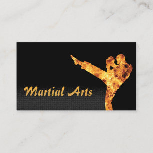 Martial Arts Flaming Fighter Professional Visitekaartje