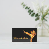 Martial Arts Flaming Fighter Professional Visitekaartje (Staand voorkant)