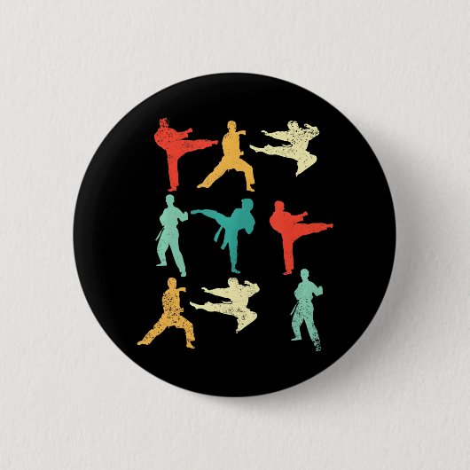 Martial Arts Fun Karate Taekwondo Boksen Ronde Button 5,7 Cm (Voorkant)