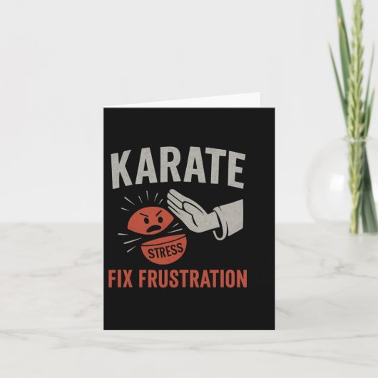 Martial Arts Funny Karate Fix Frustratie Stress R Kaart (Voorkant)