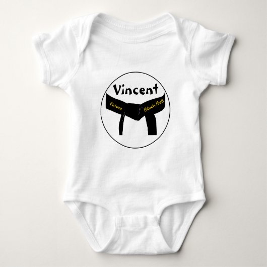 Martial Arts Future Black Belt Baby Romper (Voorkant)