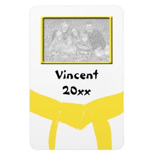 Martial Arts gele riem foto Magneet