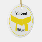 Martial Arts gele riem rang Keramisch Ornament (Rechts)