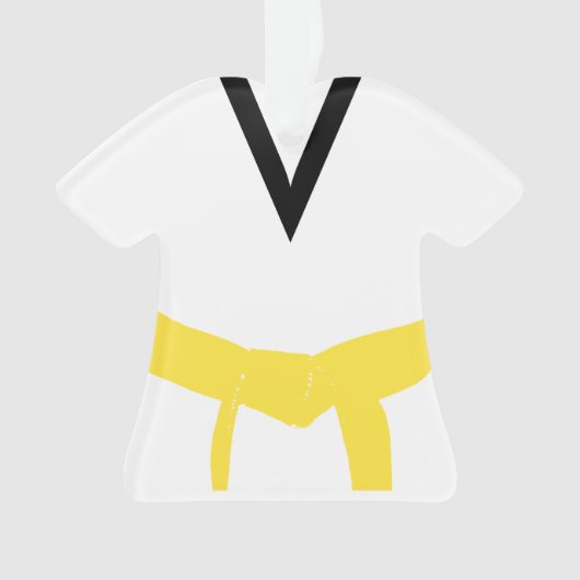 Martial Arts Gele Riem Uniform Ornament (voorkant)