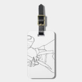 Martial Arts Girl Bagagelabel (Voorkant verticaal)