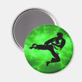Martial Arts Green Lightning Man Magneet (Voorkant / Achterkant)