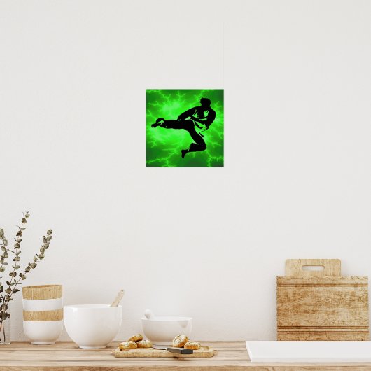 Martial Arts Green Lightning poster (man) (Keuken)