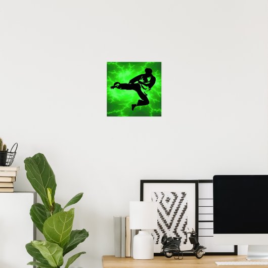 Martial Arts Green Lightning poster (man) (Thuiskantoor)