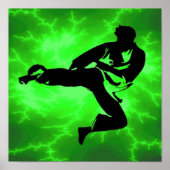 Martial Arts Green Lightning poster (man) (Voorkant)
