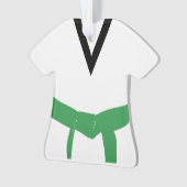 Martial Arts Groene Riem Uniform Ornament (voorkant)