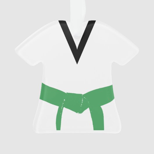 Martial Arts Groene Riem Uniform Ornament (voorkant)