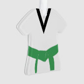 Martial Arts Groene Riem Uniform Ornament (voorkant)