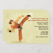 Martial Arts Guy Uitnodiging (Voorkant / Achterkant)