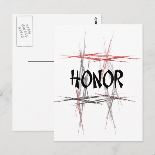Martial Arts Honor Briefkaart (Voorkant / Achterkant)