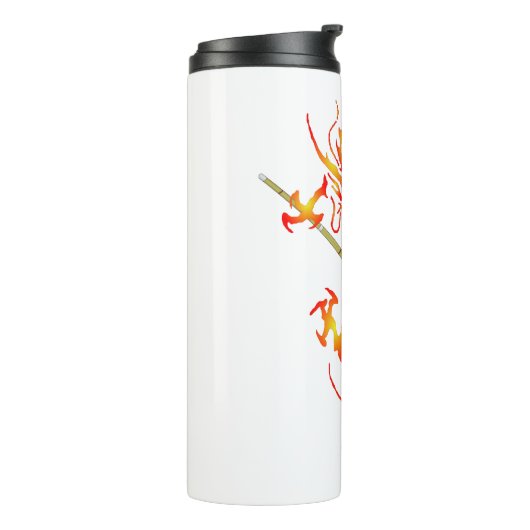 Martial Arts Hwa Rang Do Stick Fighting Dragon Thermosbeker (Gedraaid links)