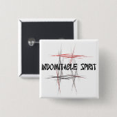 Martial Arts Indomitable Spirit Vierkante Button 5,1 Cm (Voorkant /achterkant)