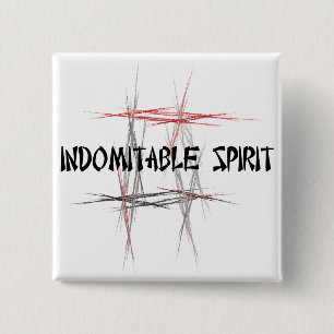 Martial Arts Indomitable Spirit Vierkante Button 5,1 Cm